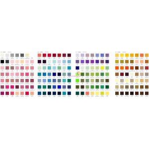 196 colors of Satin color card